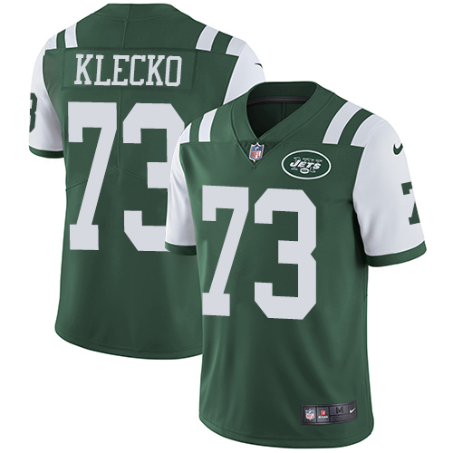 Nike Jets #73 Joe Klecko Green Team Color Men's Stitched NFL Vapor Untouchable Limited Jersey - Click Image to Close